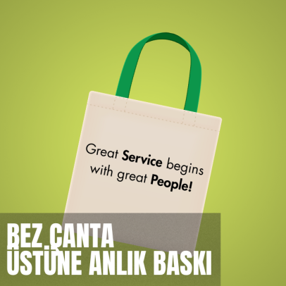 Bez Çanta Üstüne Anlık Baskı
